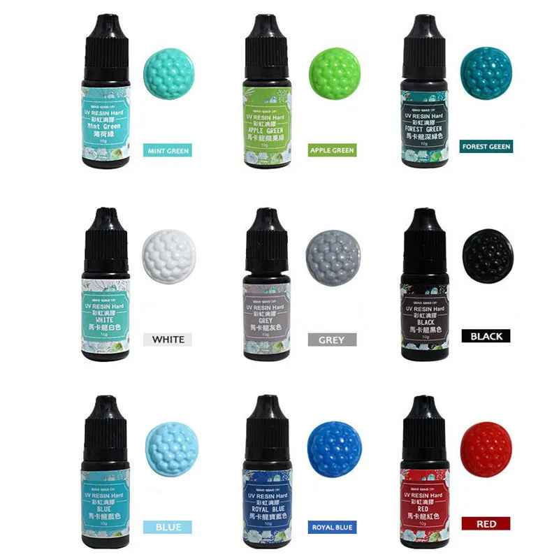 

10g Quick Drying Colorant Pigment Ultraviolet Curing Resin UV Resin Glue DIY Jewelry Making Tools Craft Decoration