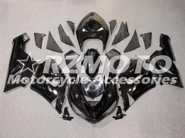

Новый комплект обтекателей для мотоцикла ABS, подходит для kawasaki Ninja ZX6R 636 2005 6R 05 06, черный глянцевый комплект обтекателей