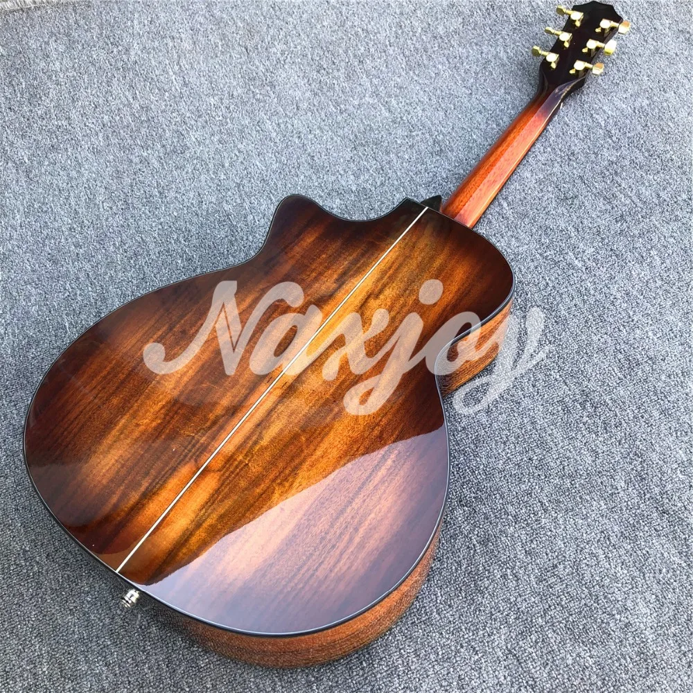 Высокое качество Ebony fingerboard Chaylor K24ce Акустическая гитара, фабрика Cutaway K24 Solid koa гитара