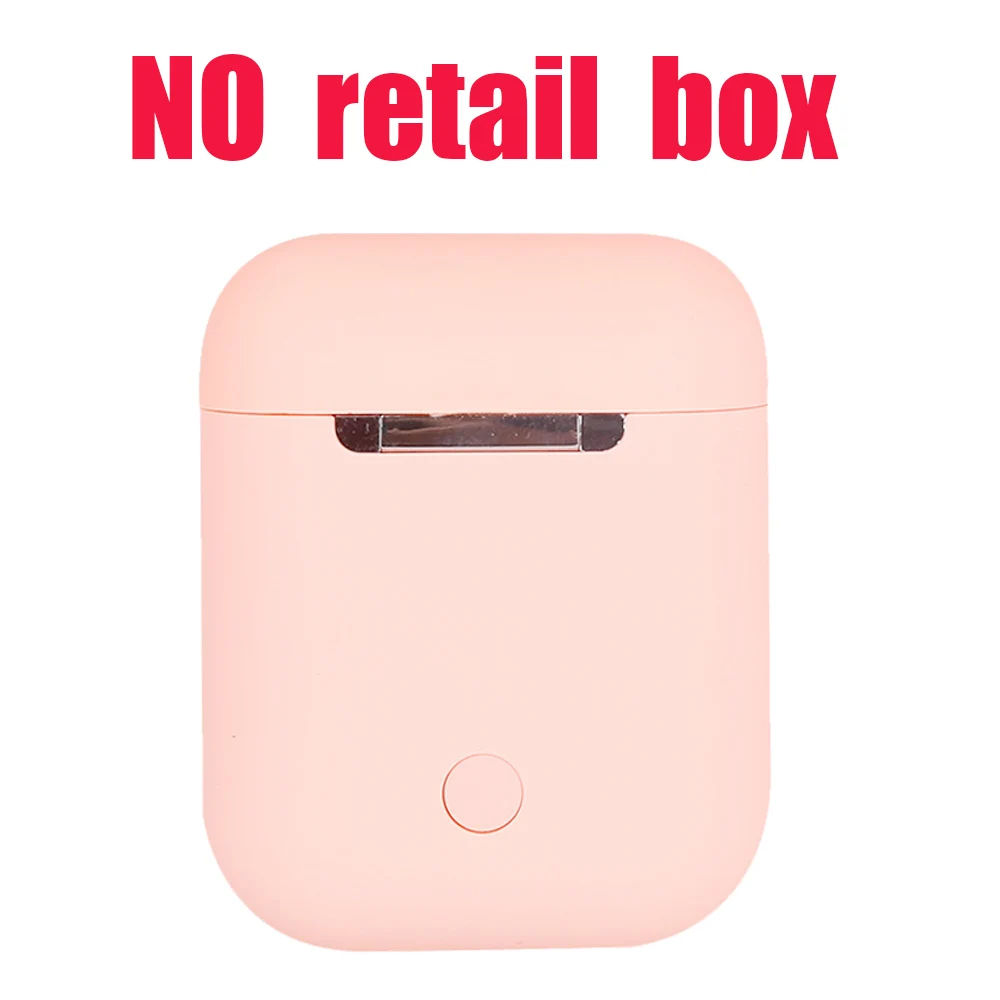 i12D pink nobox Оригинальные Macaron i12 TWS беспроводные наушники Bluetooth 5,0 наушники 12 сенсорные настоящие стерео наушники для андроида спортивные наушники для телефона - Цвет: i12D pink nobox