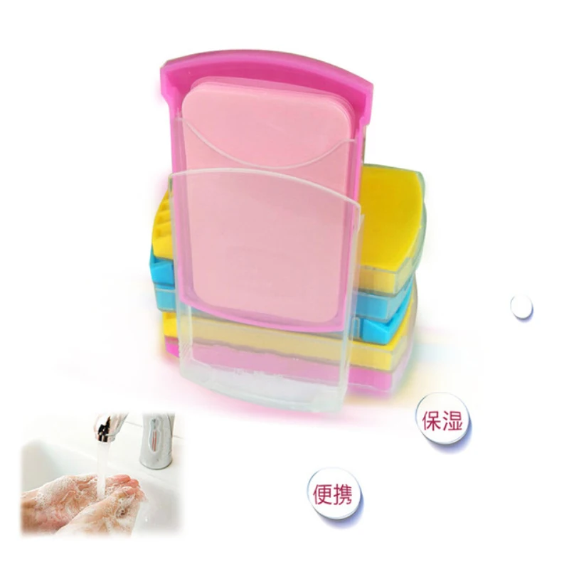 

Jabon en laminas Mini Soap Paper Hand Wash Skin Care Soap Traveling Safe Environmental Disposable Paper Soap (1box=30pcs)
