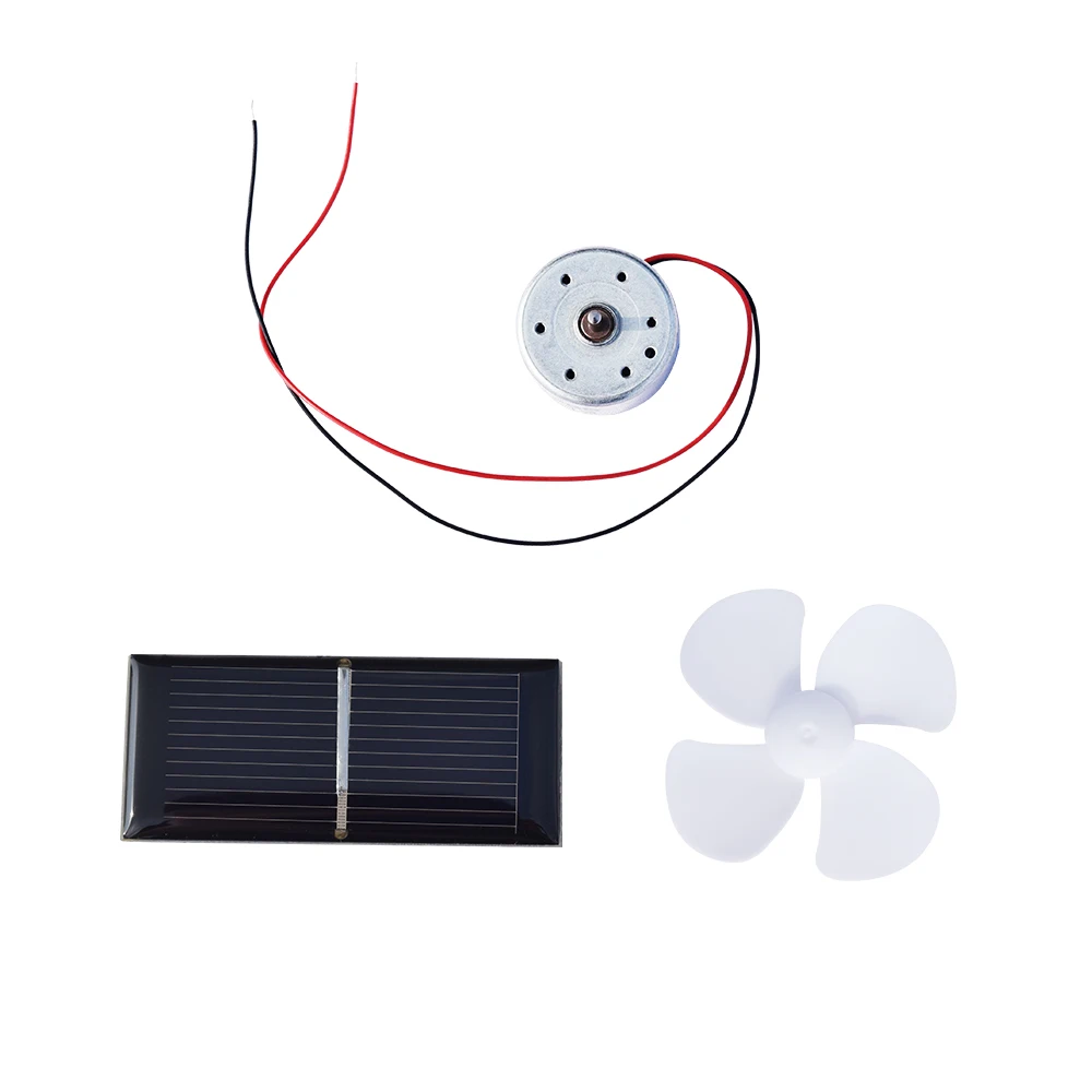 

0.5V/250mA Solar Panel Monocrystalline Silicon DIY Toy With Motor Fan 0.125W Mini Solar Cell Battery Charger DIY Solar Module