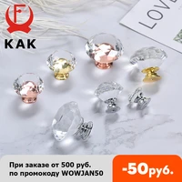 kak 10pieces crystal diamond cabinet knobs and handles 30mm gold kitchen cupboard door pulls dresser furniture handle hardware