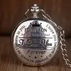 Серебряные винтажные кварцевые карманные часы My Son Design, роскошное ожерелье, карманные часы на цепочке для мужчин, женщин, мальчиков, подарки