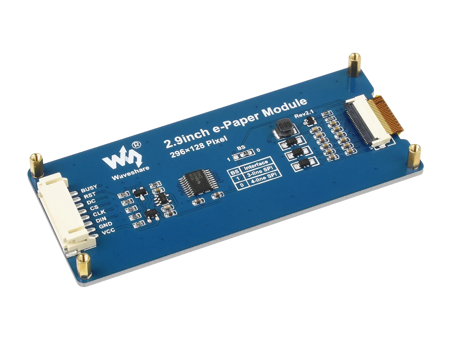 2 9 дюймовый модуль дисплея E Ink трехцветный интерфейс SPI разрешение 296x128