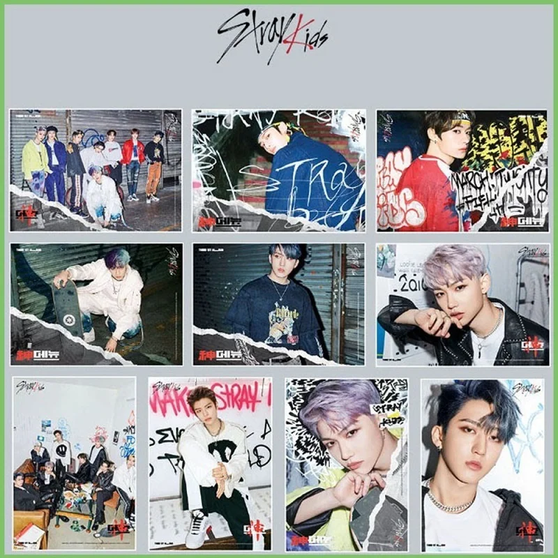 

KPOP Stray Kids GO Sheng Poster Pictorial Photo Elk Sticker Hanging Picture K-POP StrayKids New Korea Group Thank You Card