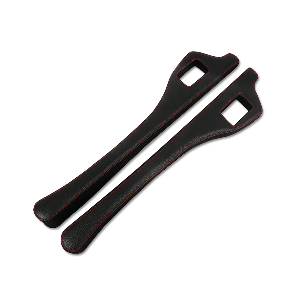 1 set Black Кожаная подушка для автомобильного сиденья, герметичная пробка, защита для автомобильного сиденья, Накладка для украшения автомобиля, защита от просачивания швов - Название цвета: 1 set Black