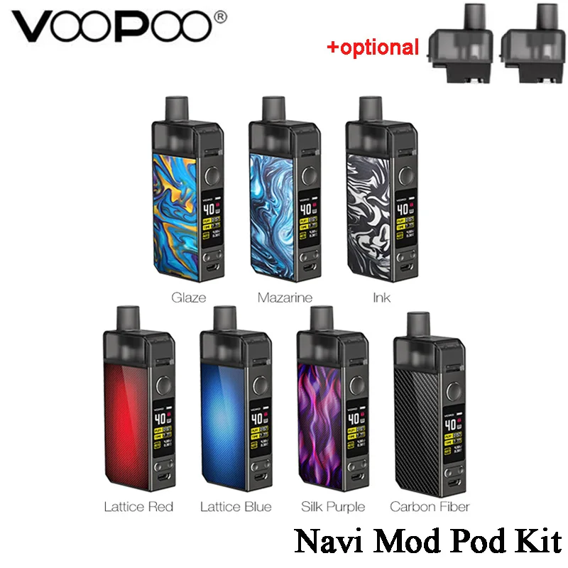 Оригинальный комплект VOOPOO Navi Pod 40 Вт мод вейп аккумулятор 3 8 мА картридж мл и чип
