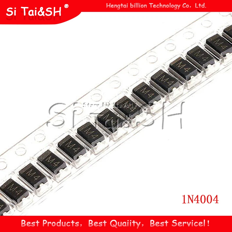 100 шт. диод M4 1N4004 SMD 1A 400 V IN4004 выпрямительный диод|Диоды| |