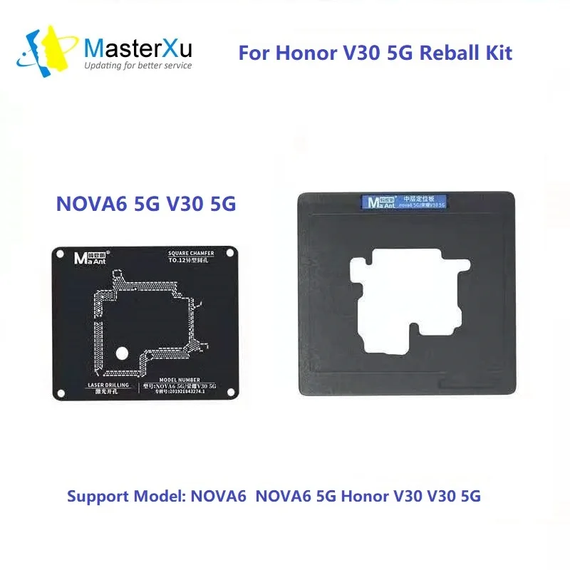 

MaterXu MaAnt Stencil+Position Plate for HUAWEI NOVA6 NOVA6 5G Honor V30 V30 5G Middle Layer Board Planting Tin As Qianli Amaoe