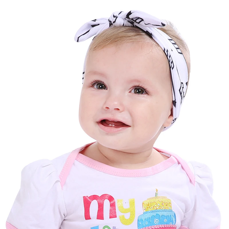 BalleenShiny-Diadema para beb&eacute; ni&ntilde;a, corona de flores, lazo, Orejas de conejo, accesorios para el cabello, vendaje el&aacute;stico ajustable en 8 colores, 3 uds.-3