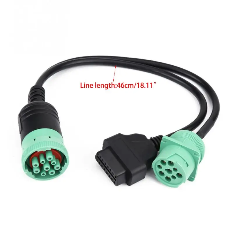 

OBD 2 High Speed Extension Splitter Y-Cable 9 Pin Male Female to 16 Pin Adapter for Trucks & Cars