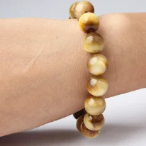 tiger eye Lingxiang 6/8/10/12 мм Золотой Тигровый глаз бисером Браслеты& Bangles, трендовый натуральный камень браслет для Для женщин Lucky Для мужчин ювелирные изделия - Окраска металла: tiger eye