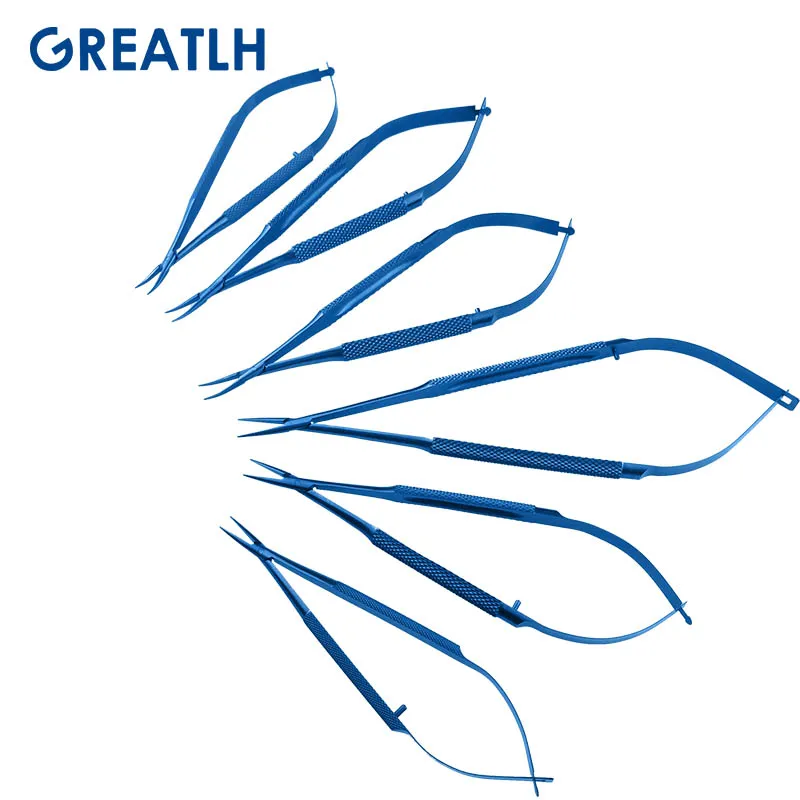 8 типов Титановых игл с круглой ручкой прямой/изогнутый зажим для инструменты