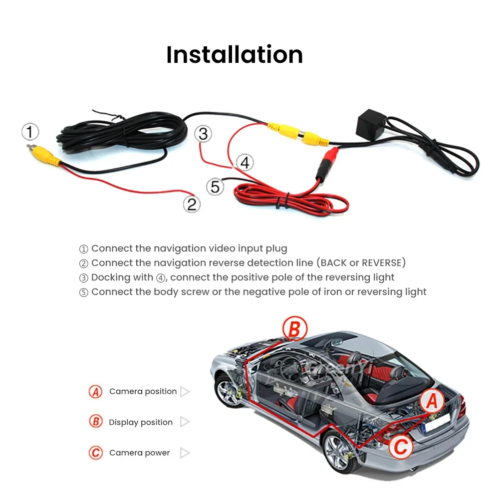 

AOSHIKE Car Backup Reverse Camera 140 Degree Wide Angle CCD HD Night Vision Reversing Rear View Camera for BMW 3X 5X E60 E65