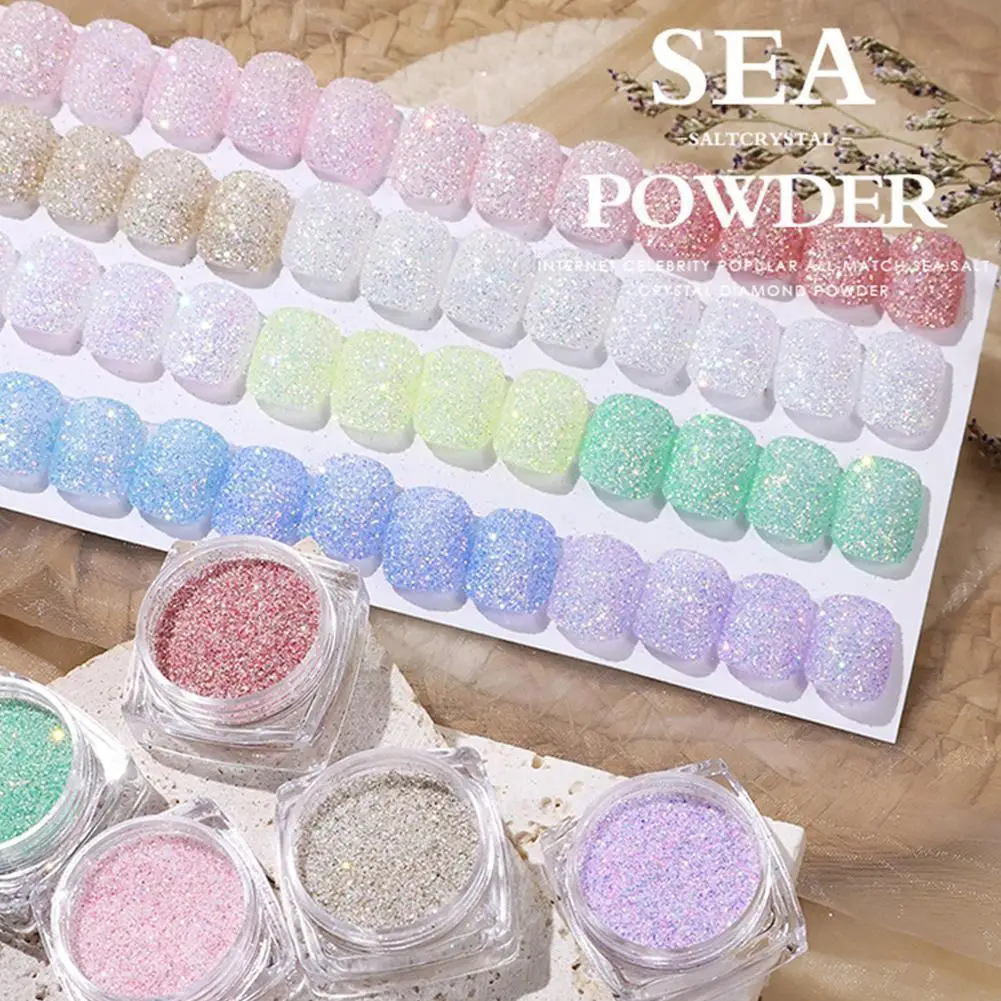 8 цветов кристалл для ногтей алмазная пудра Радужный цвет украшение стеклянный