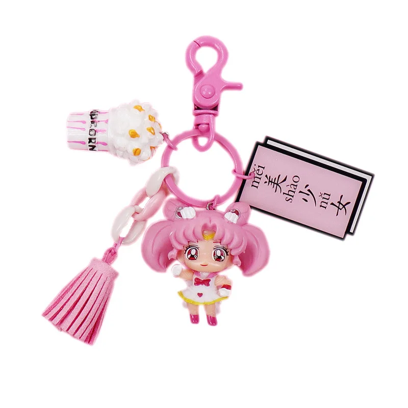 

Hot Sailor Moon Web Celebrity Key Chain Car Backpack Pendant Lovers Doll Keychains Ugly Pretty Girl Warrior Ins Heart Key Ring