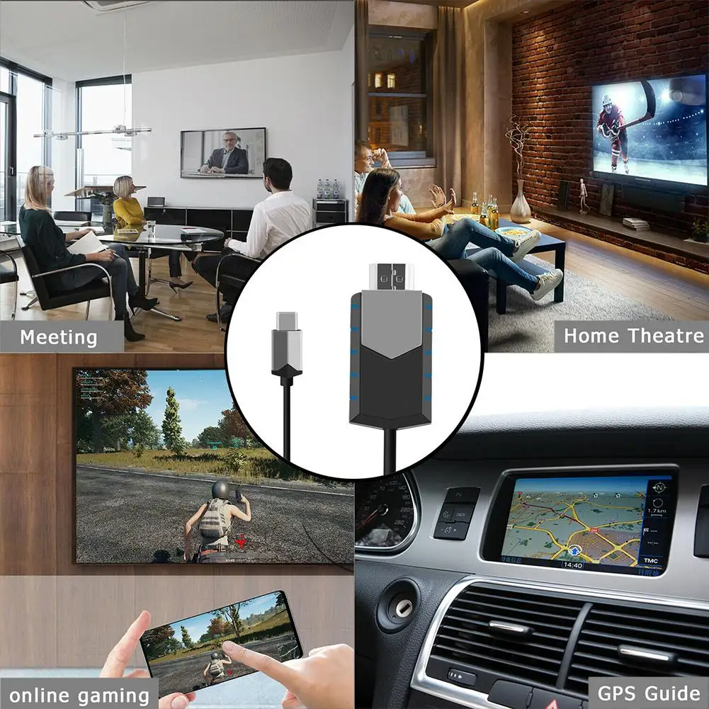 Прочный Сплав Plug and play + ABS 4 K Tipo C para USB type к HDMI кабель HDTV адаптера для S10 S9 Note