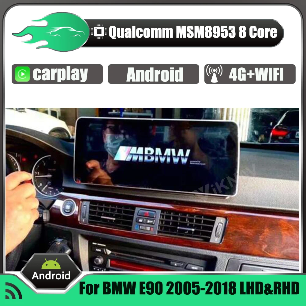 

Автомобильный радиоприемник, 12,3 дюймов, 2 Din, Android, с экраном для BMW E90 2005-2018, LHD и RHD, мультимедийный плеер, головное устройство