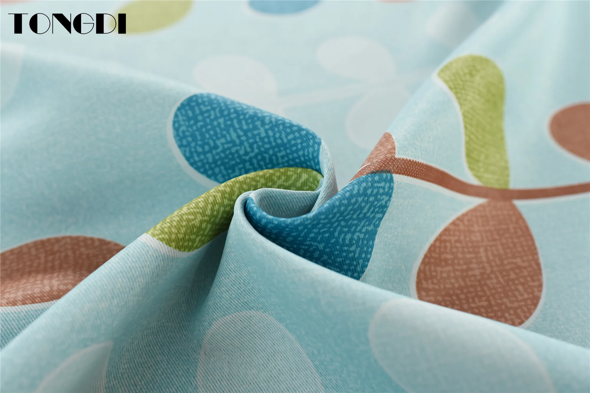 Светонепроницаемые шторы TONGDI с цветными листьями высококачественное украшение