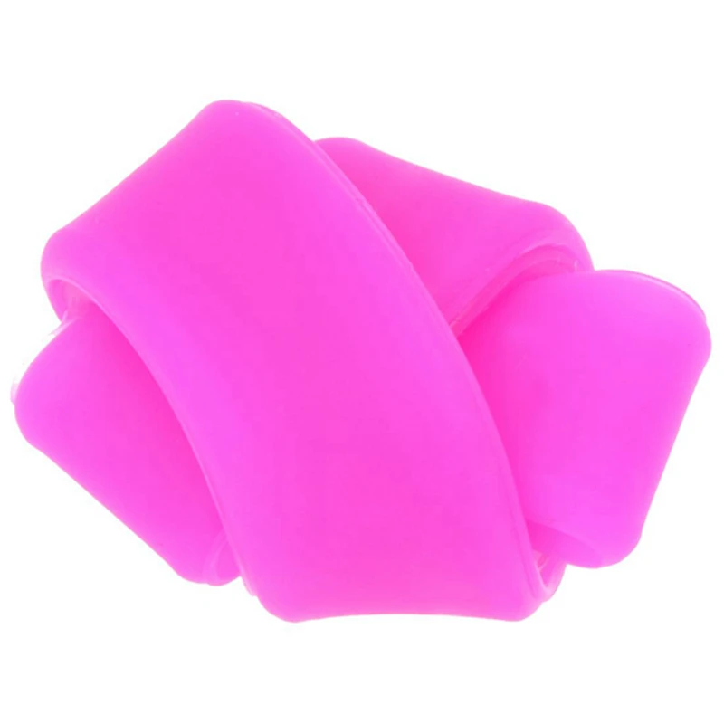 2x силиконовый резиновый эластичный браслет на запястье розовый красный и