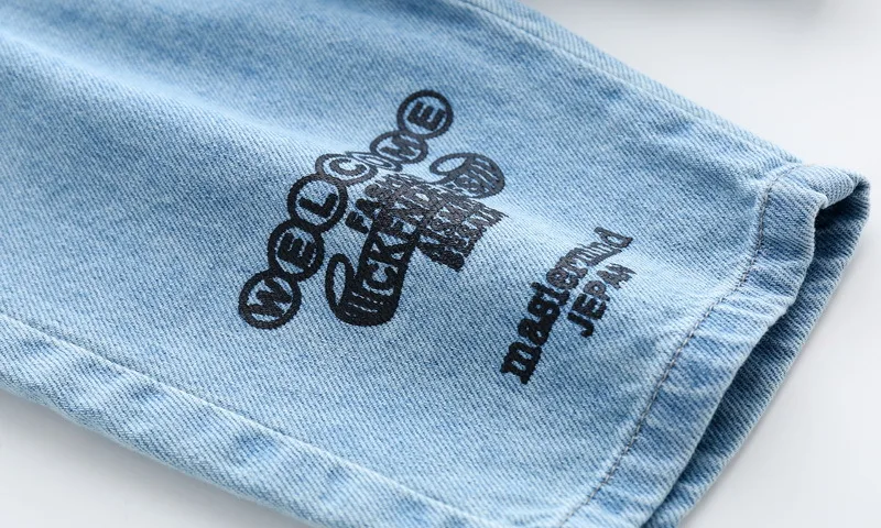 Детские джинсы с надписью для маленьких мальчиков 2020 летние корейские шорты