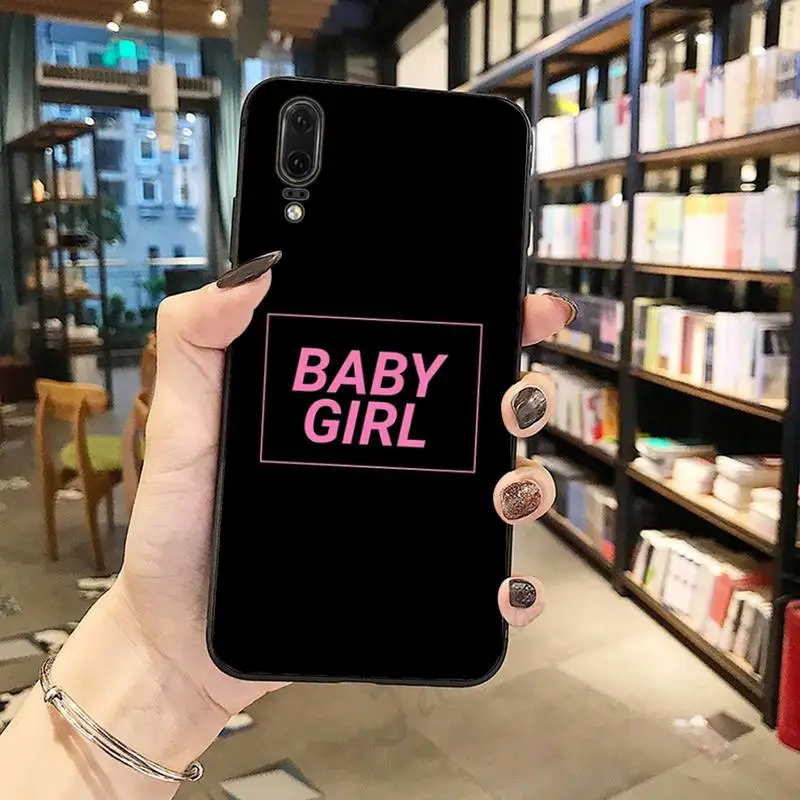 

BABY Babe babygirl letter text pattern Phone Case For Huawei honor Mate P 10 20 30 40 i 9 8 pro x Lite smart 2019 nova 5t