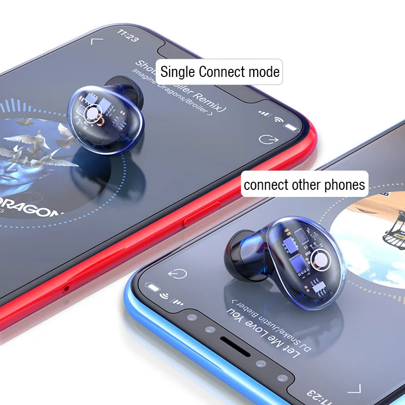 LYMOC X7 Хрустальные Наушники Bluetooth 5,0 гарнитуры последние всплывающие открытые коробки подключения Беспроводные наушники с сенсорным управлением бас наушники