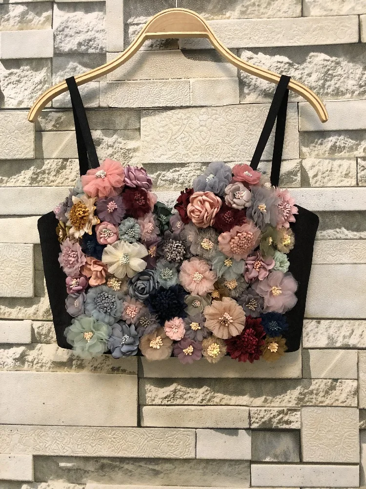 

Summer 2021 Ladies Trendy High Street Short Camis Crop Tops Women Sexy Designer Colorful Floral Cotton Camisole Tops