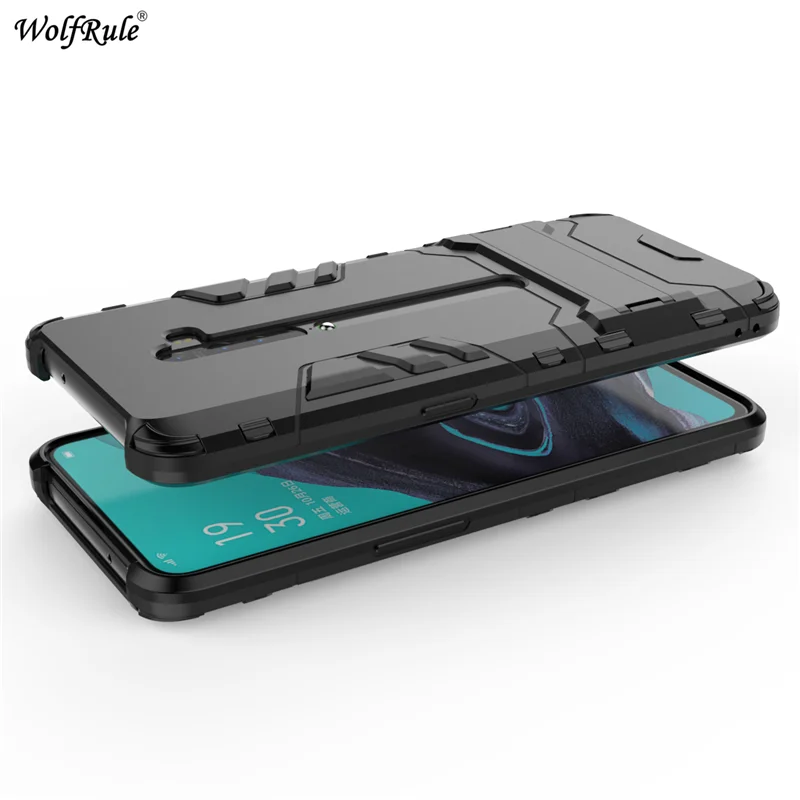 anti knock case for oppo reno2 cover soft rubber plastic case for oppo reno2 phone case holder stand funda reno2 6 5 free global shipping