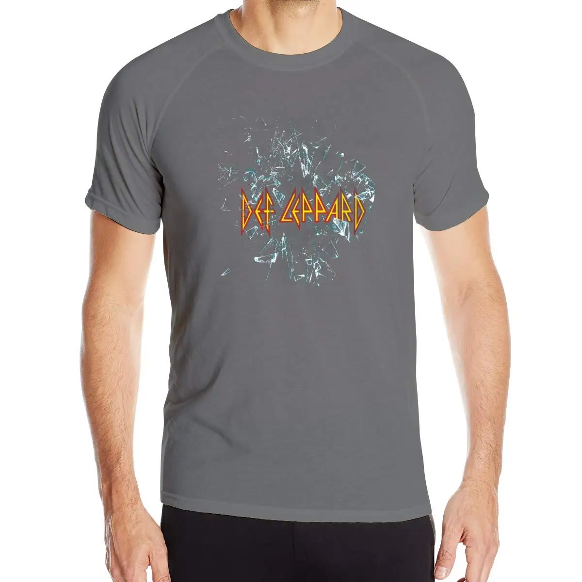 Мужская забавная Футболка с принтом Def Leppards для бега унисекс мужская и женская