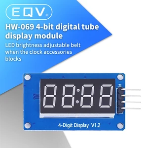 Модуль светодиодного дисплея TM1637 для Arduino, 7 сегментов, 4 бита, 0,36 дюйма, часы, красный анод, цифровая трубка, четыре последовательных драйвера