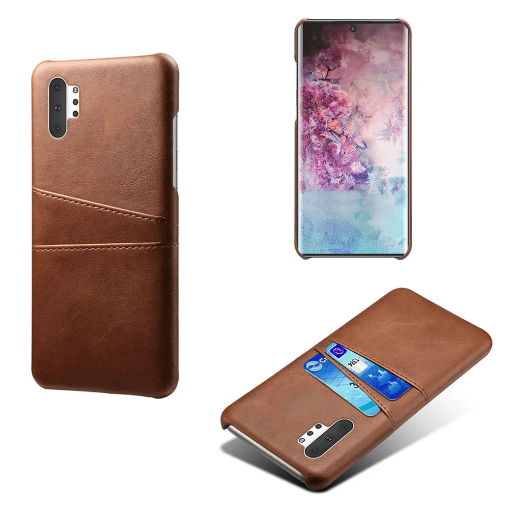 Brown Для samsung Galaxy Note 10+ 5G S10 Plus 5G A80 A70 A50 A60 A30 A10E чехол карта PU кожаный бумажник чехол для samsung Note 10 M30 M20 - Цвет: Brown
