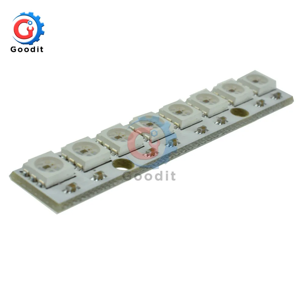 8*1 бит 8 бит WS2812 WS 2811 5050 RGB панельная светодиодная лампочка модуль 5 в 8-битный Радужный светодиодный точный свет для Arduino 8 сигнальные лампы