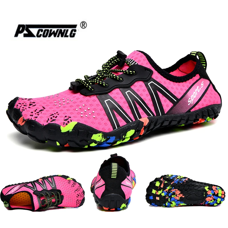 

Women's Summer Water Shoes, Water Beach Shoes, Women's Striped Colorful Sea Swimming Diving Surfing Stab-resistant Fashion Shoes