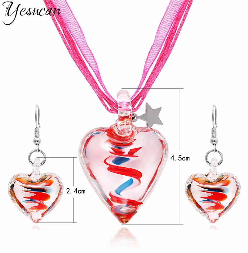 Коллекция 2022 года индивидуальный стиль ожерелье серьги любовь сердце цветные