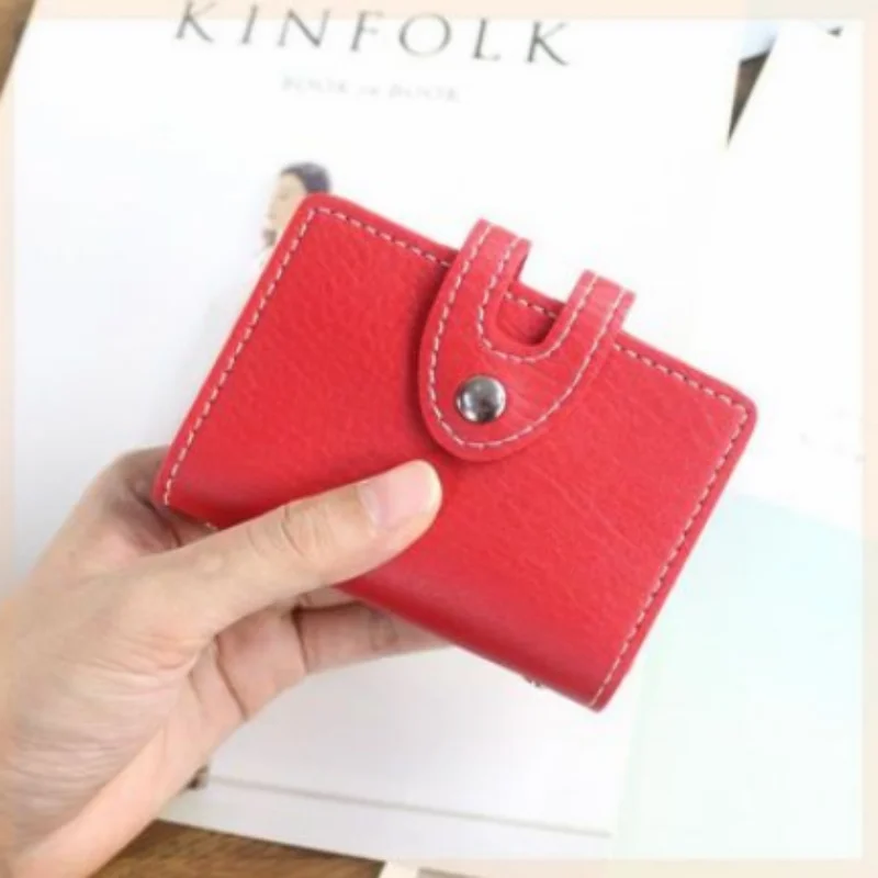 

Europe And America Women Cards Bag Contracted Design Casual Small Delicate Litchi Grain Cards Bag