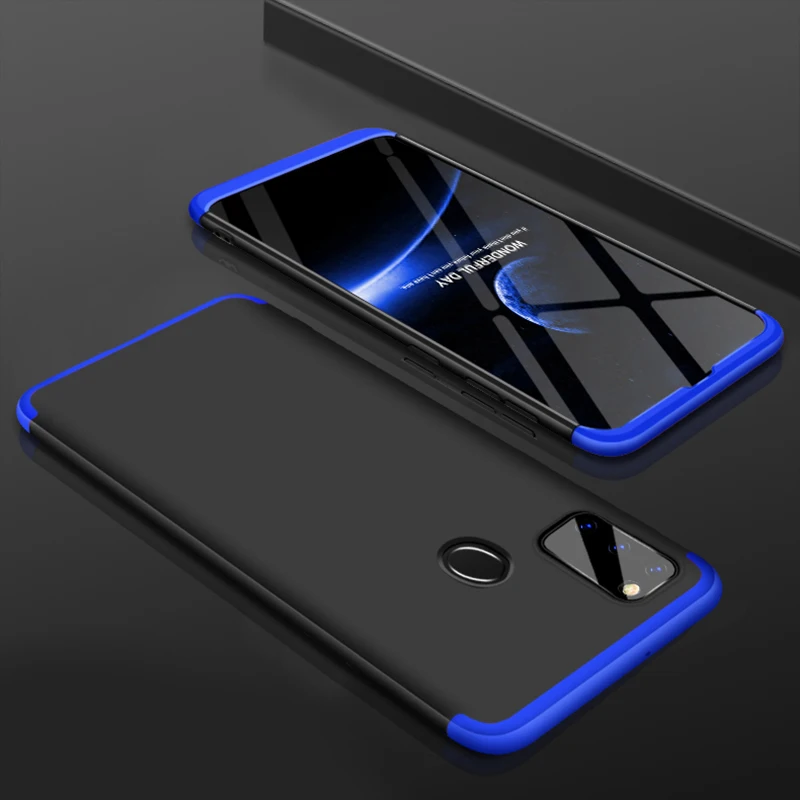 Blue Black Blue GKK Роскошный чехол для samsung M30s чехол 3 в 1 полная защита противоударный Матовый Жесткий чехол для samsung Galaxy M30s Coque Fundas - Цвет: Blue Black Blue