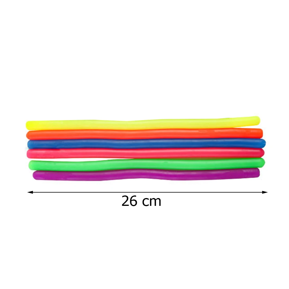 

5 pcs Large 26CM Pull Noodle Rope Kid Adult Decompression Toy Autism Vent Fidget Elastic String TPR Rope Stress Relief Toys