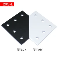 10pcs 20x20 with 5 holes 90 degree joint board plate corner angle bracket connection joint strip for aluminum profile 2020