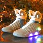 Светящиеся мужские кроссовки с USB-зарядкой, модная повседневная обувь с подсветкой, светящиеся кроссовки, бесплатная доставка