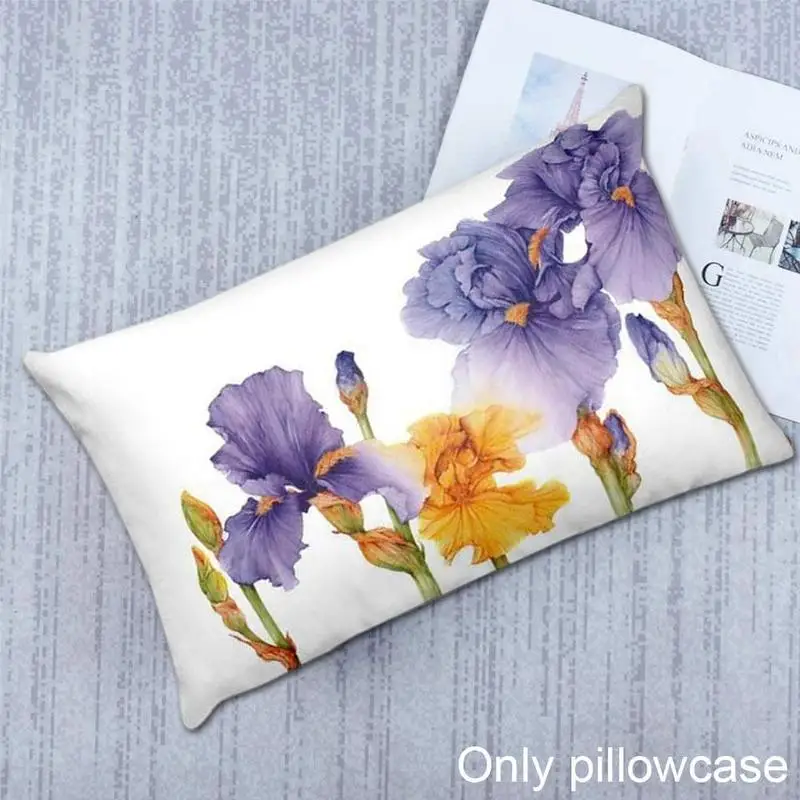

Rectangle Modern Art Floral Printed Pillowcase Watercolor Pillow Cm Home Illustration Sofa Flower Decor Cushion Decorative U8M5