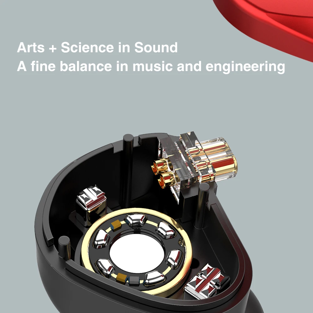

TRN V90S 5BA+1DD Metal Headset Hybrid HIFI Bass Earbuds Noise Cancelling Monitor OCC Pure Copper Cable
