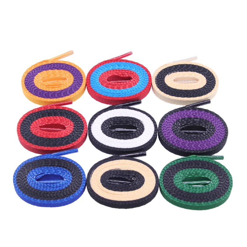 Coolstring 8MM Two Tone Color Laces 180CM Only Trendy Heat Sublimatea Shoelace Adult Unisex Shoestring 10 pairs/lot In Selling