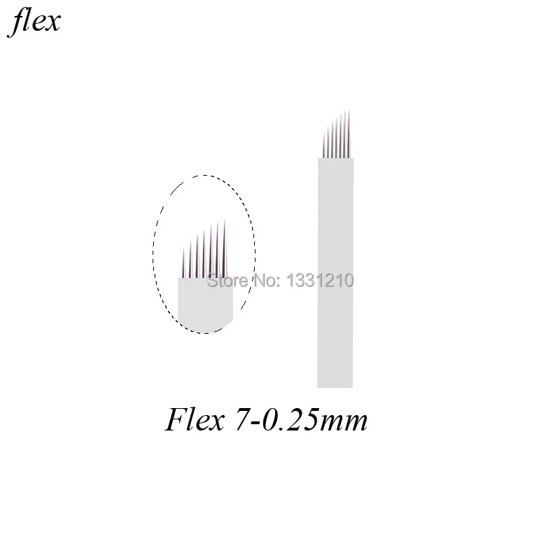 200 шт. Flex7 Diam 0 25 мм Lâminas Microblading 7 Pontas Flex Перманентный макияж ручное лезвие