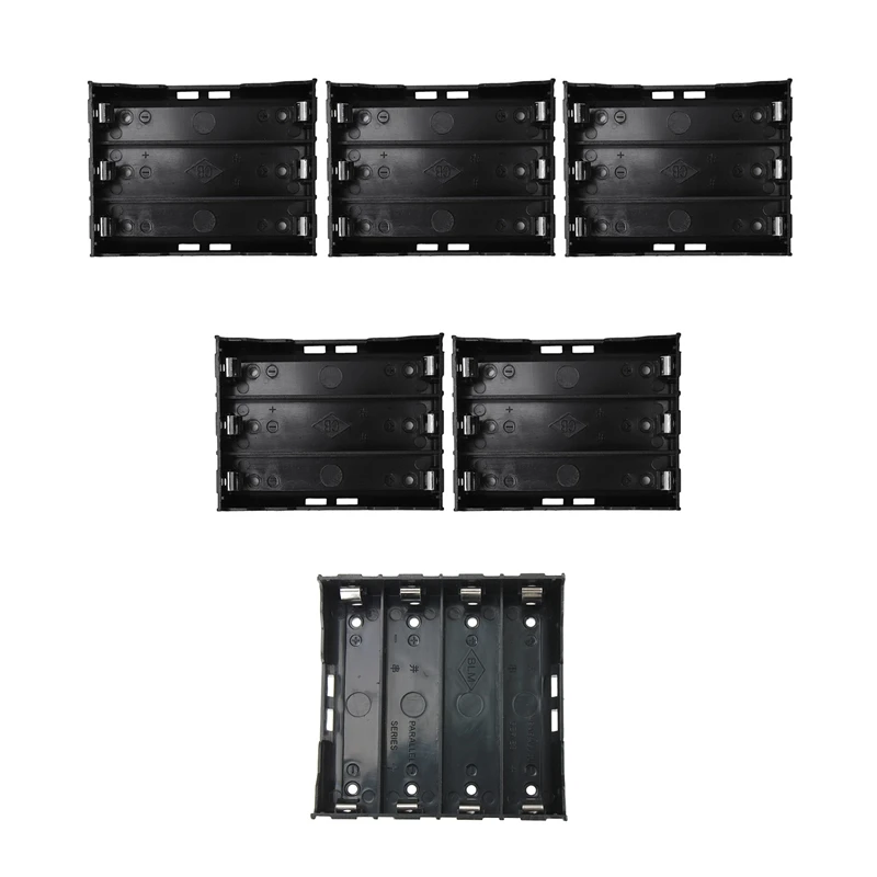

15 Pcs Black Plastic Batteries 6 Pin Battery Holder Case 3 X3.7V 18650 & 4X 13.7V 18650