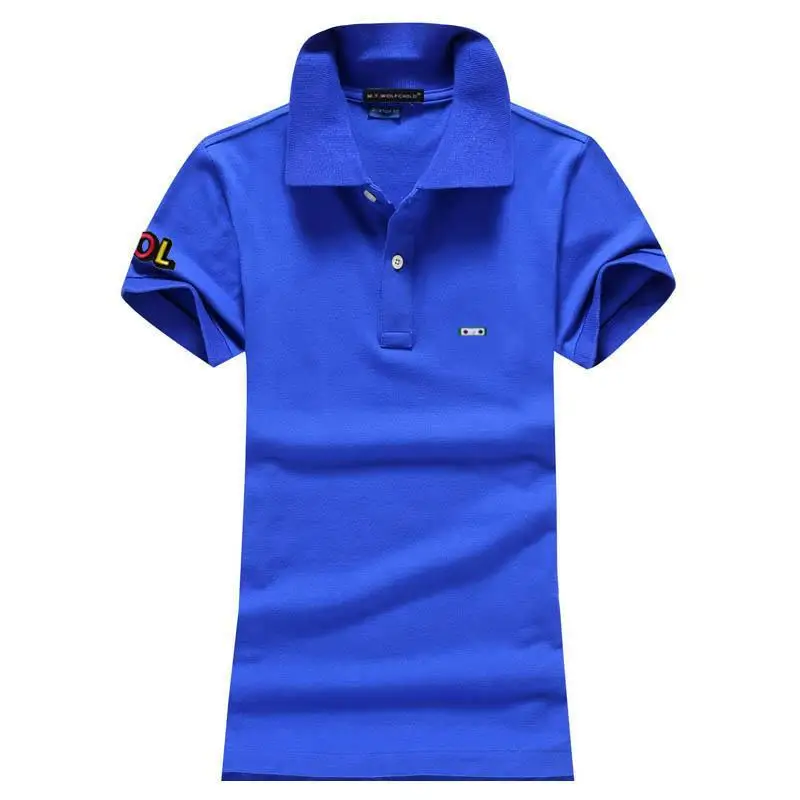 Высококачественные летние женские рубашки-поло из 100% хлопка повседневные с
