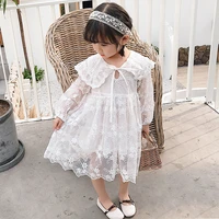 embroidery 100 cotton spring summer girls dress kids teenagers children clothes outwear special occasion long sleeve high quali