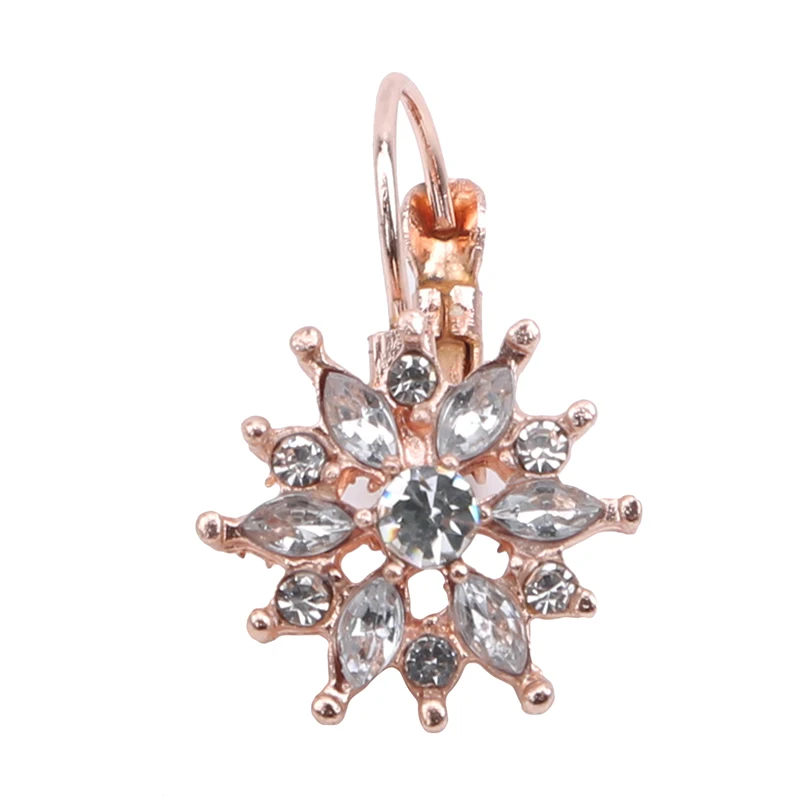 2021 New Vintage Earrings Rose Gold Crystal CZ Bling Drop For Women Girls Christmas Gfit Fashion Wedding Jewelry | Украшения и