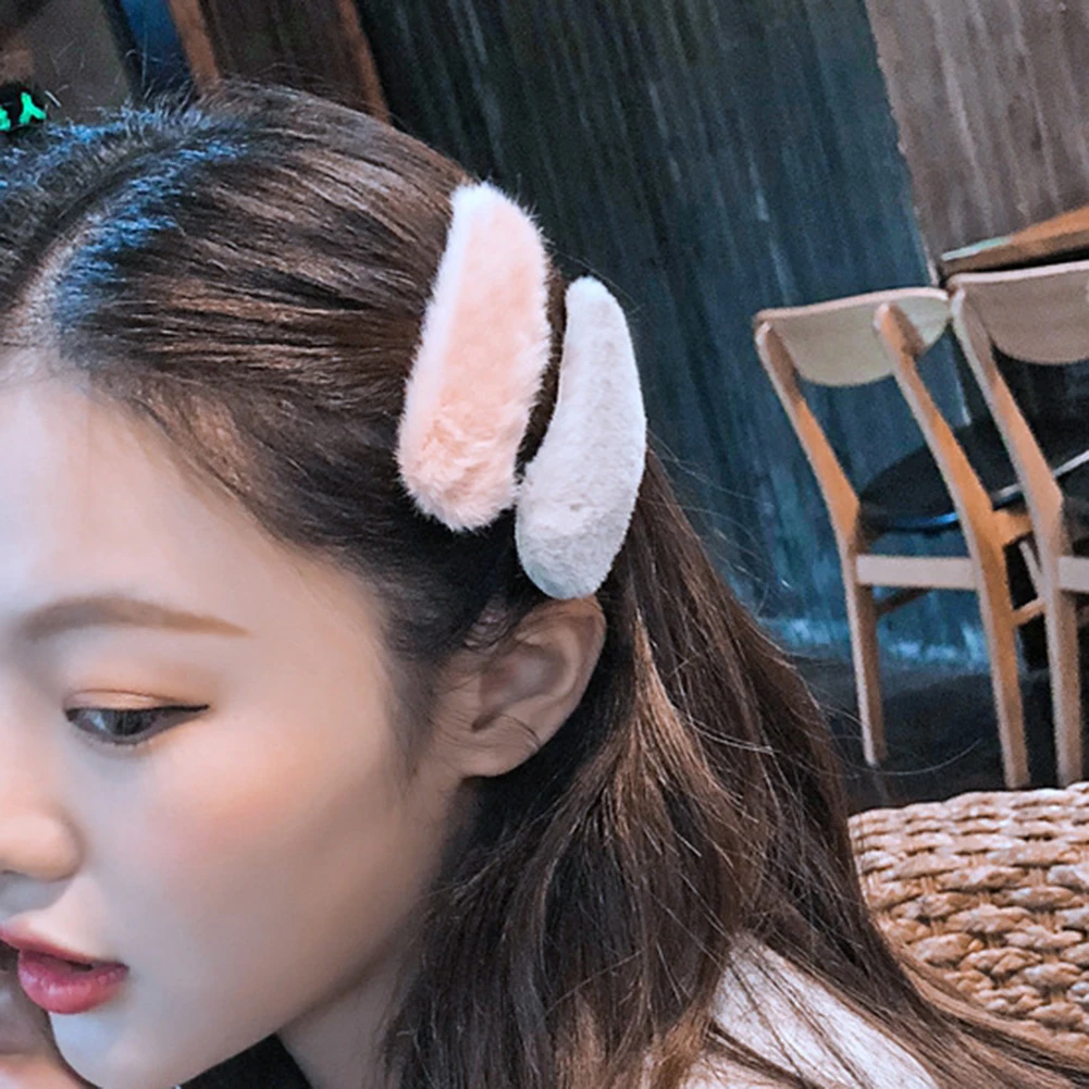 2019 аксессуары для волос женские зимние искусственный мех капля воды шпилька